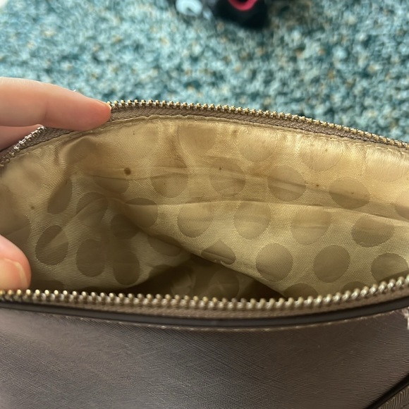 Kate Spade Blush Pink Glittery Rose Gold Long Shoulder Purse - Picture 9 of 10